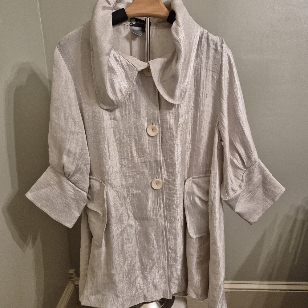 Damee Inc. Chic  Button-Up Coat